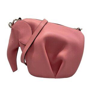 Auth LOEWE Elephant Mini Bag 199.30.M93 Pink Leather - Shoulder Bag